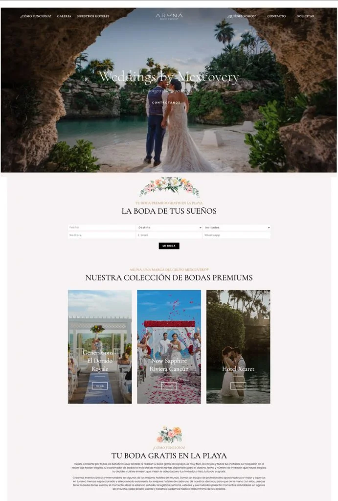 desarrollo pagina web bodas mexico
